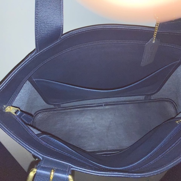 Coach Leather Large Tote. Waverly Style. Blue - Picture 6 of 6